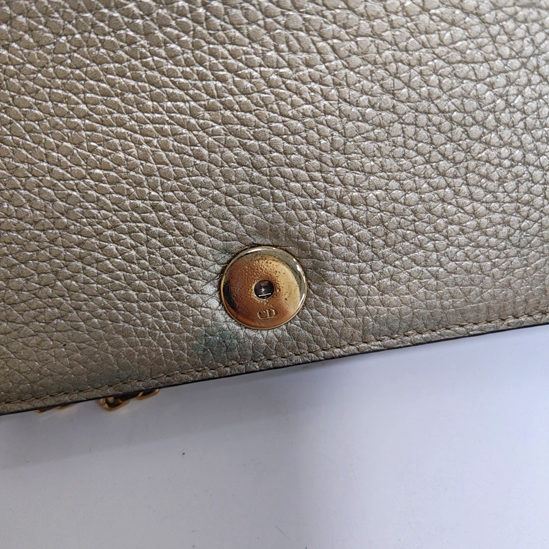 Authenticated pre-owned  Lady Dior Lambskin Silver - Crossbody Bag at Looply