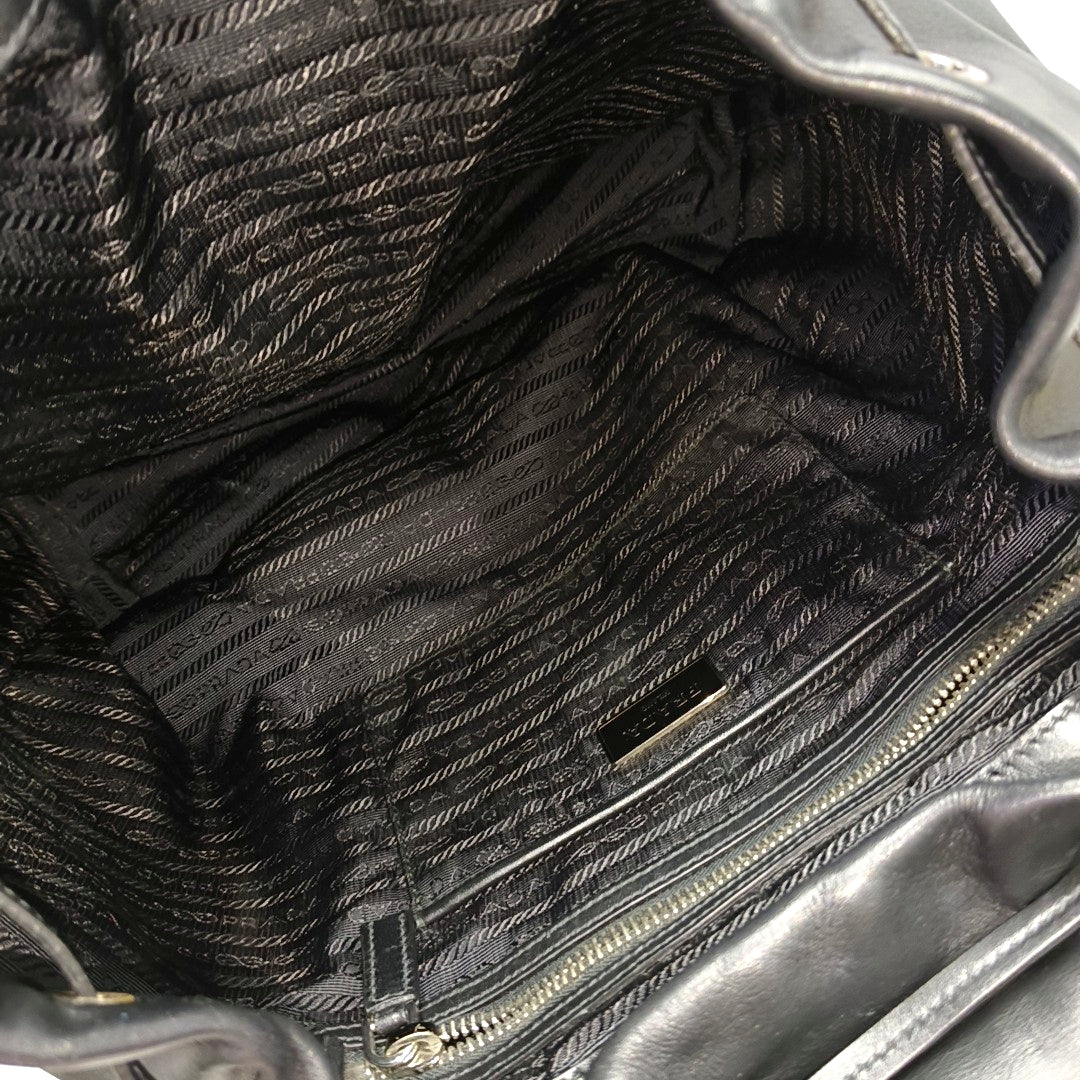 Calfskin Backpack Medium Black