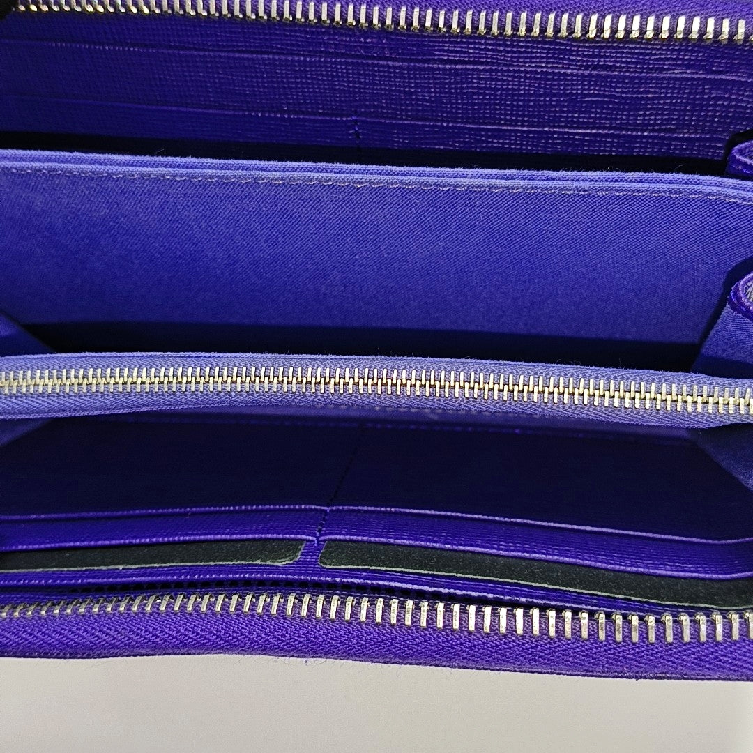 Leather Clutch Purple