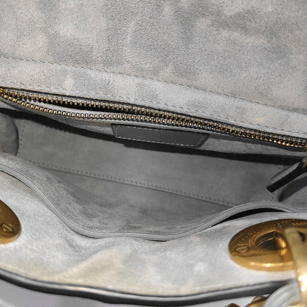 Lady Dior Small Cannage Patent Leather Blue