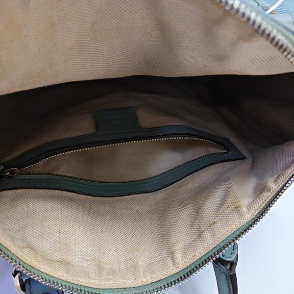 Authenticated pre-owned  Joy Medium Monogram Coated Canvas Blue - Top Handle Bag at Looply