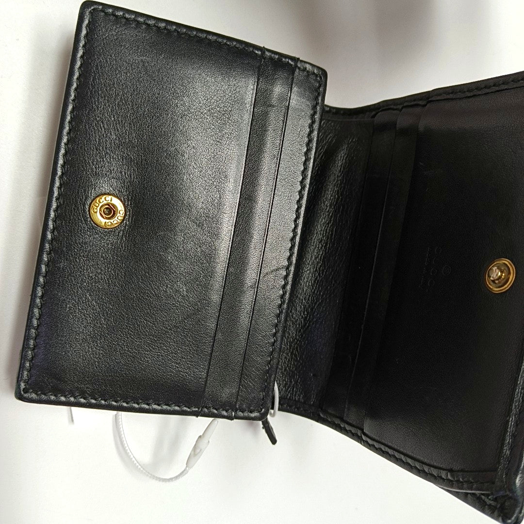 Authenticated pre-owned  GG Marmont Calfskin Black Wallet - Wallet at Looply