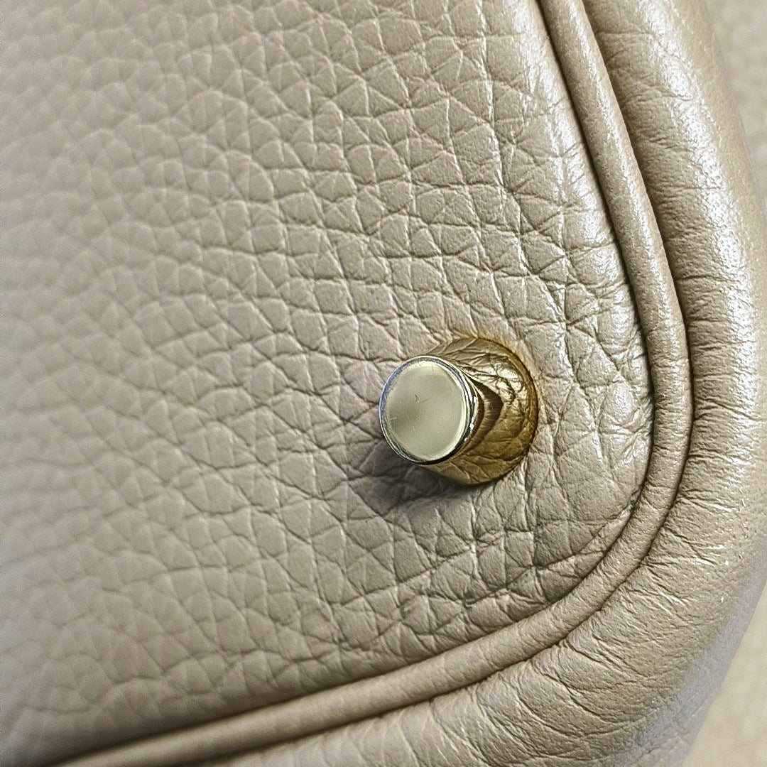 Authenticated pre-owned  Picotin Lock 18 Clemence Gray - Top Handle Bag at Looply