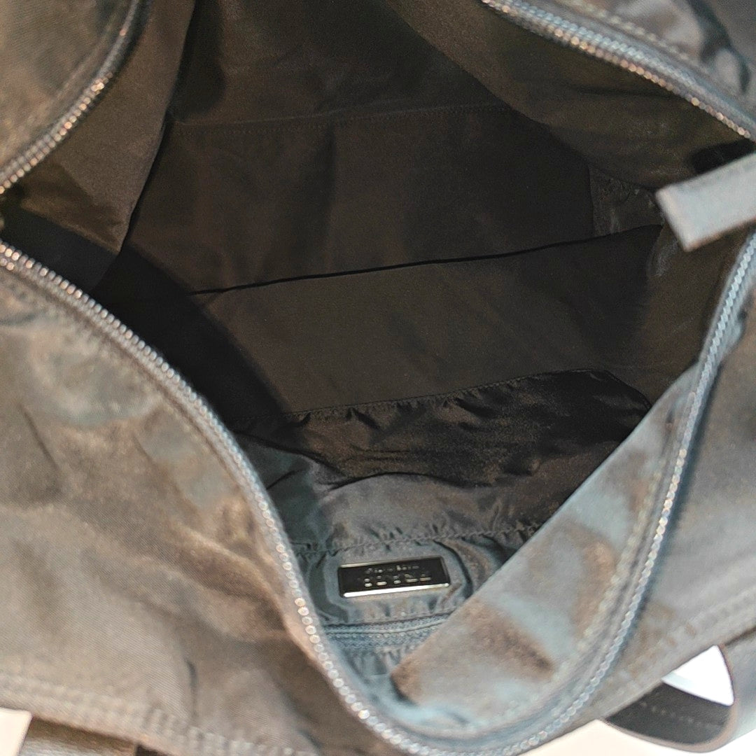 Nylon Top Handle Bag Black