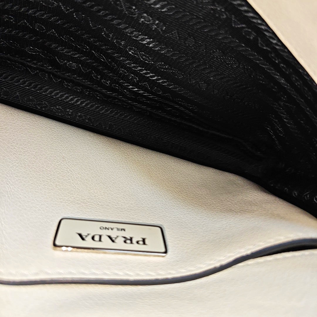 Calfskin Shoulder Bag White