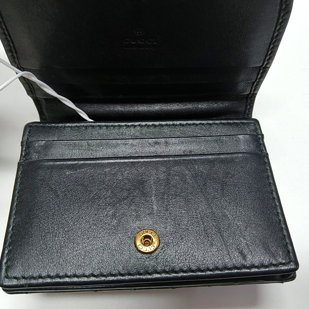 Authenticated pre-owned  GG Marmont Calfskin Black Wallet - Wallet at Looply
