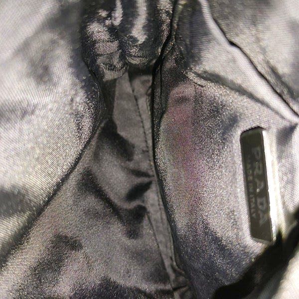 Authenticated pre-owned  Nylon Black - Top Handle Bag at Looply