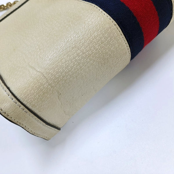 Authenticated pre-owned  Ophidia Small Calfskin White - Shoulder Bag at Looply
