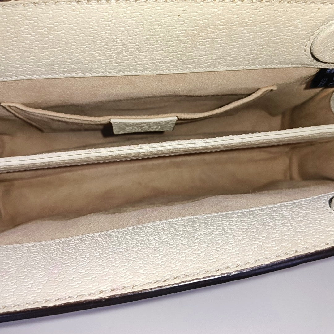 Authenticated pre-owned  Ophidia Small Calfskin White - Shoulder Bag at Looply