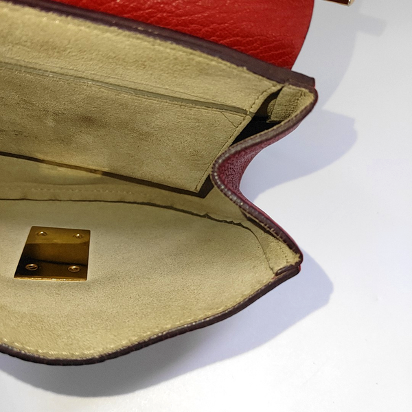 Authenticated pre-owned  Drew Mini Calfskin Red - Handbags at Looply