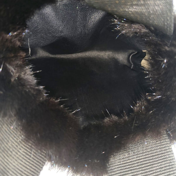 Bolso de mano de tela marrón