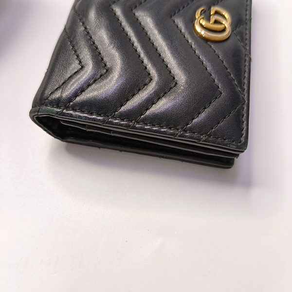 Authenticated pre-owned  GG Marmont Calfskin Black Wallet - Wallet at Looply