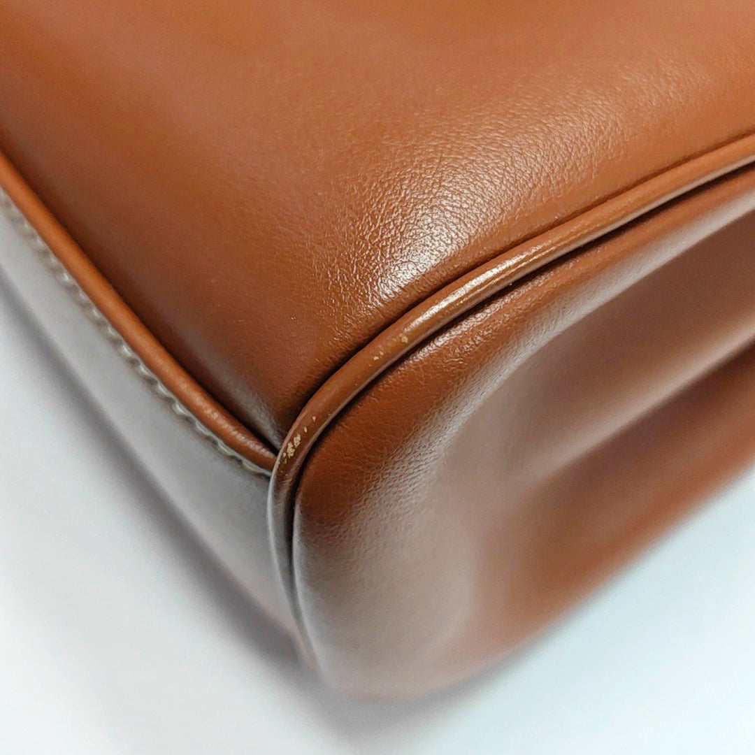 Authenticated pre-owned  16 Small Calfskin Brown - Shoulder Bag at Looply