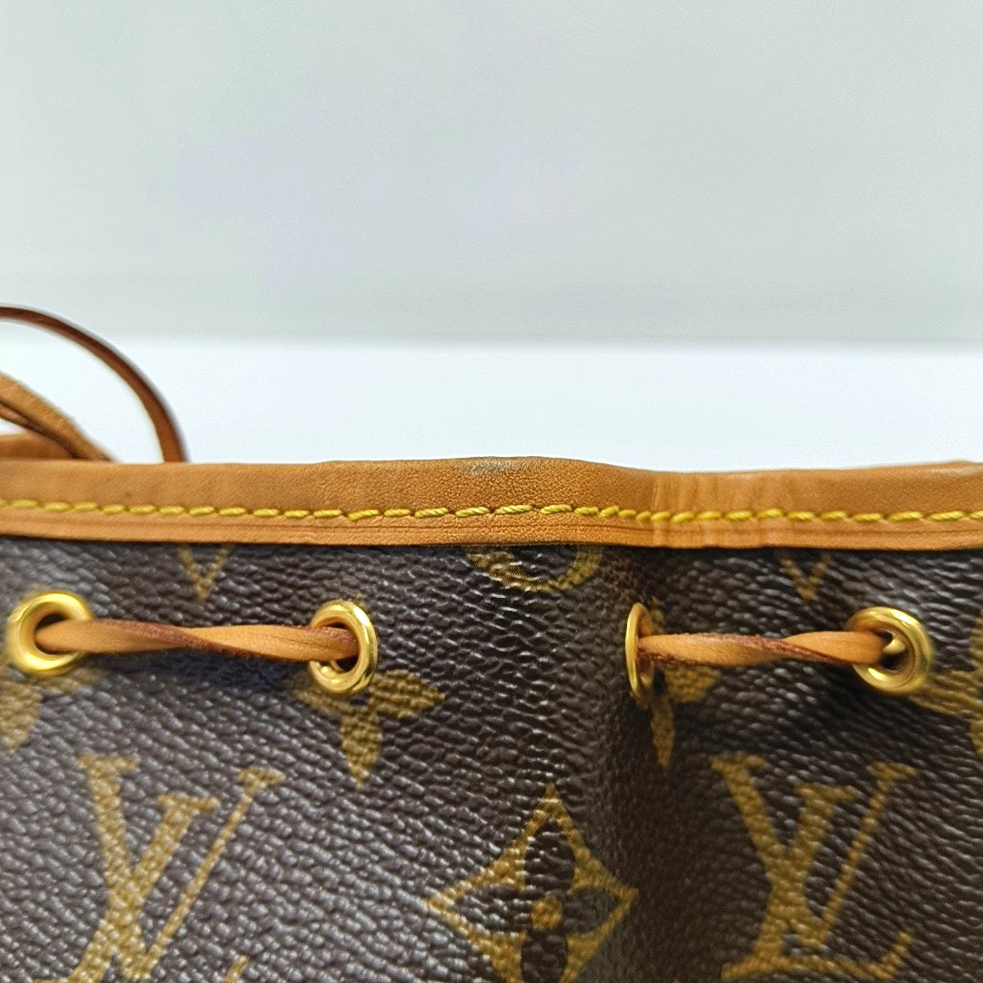 Authenticated pre-owned  Néonoé Nano Monogram Coated Canvas Brown - Shoulder Bag at Looply