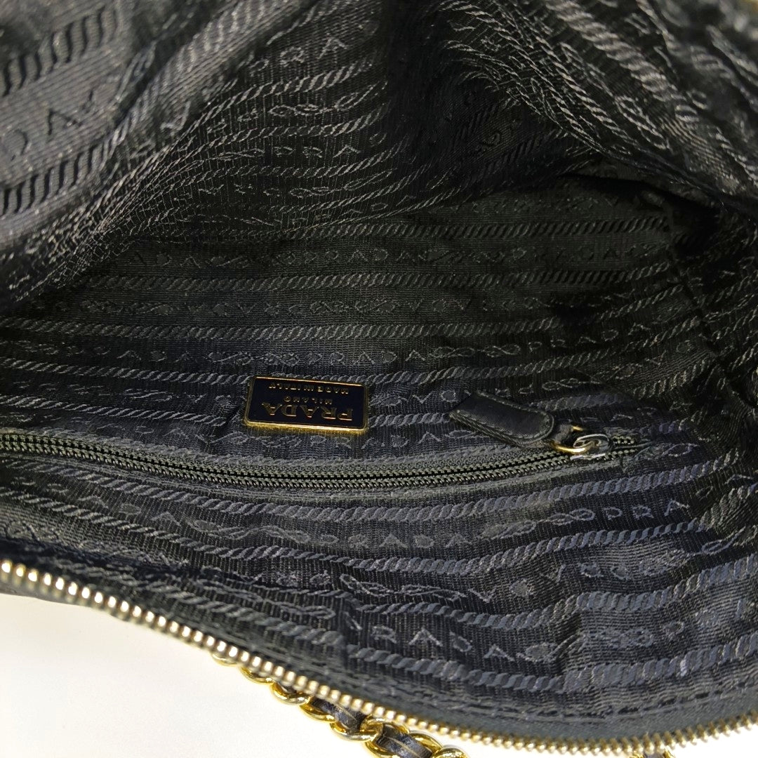 Nylon Quilted Nylon Black