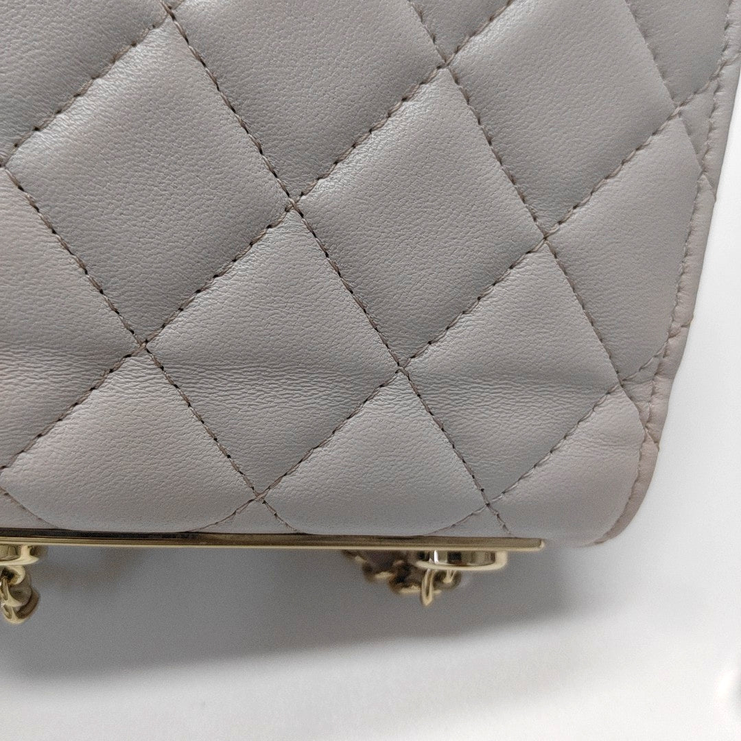 Authenticated pre-owned  Trendy CC Quilted Lambskin Purple - Shoulder Bag at Looply