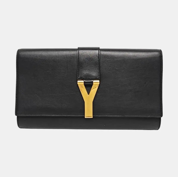 Authenticated pre-owned  Chyc Y Ligne Calfskin Black - Clutch at Looply