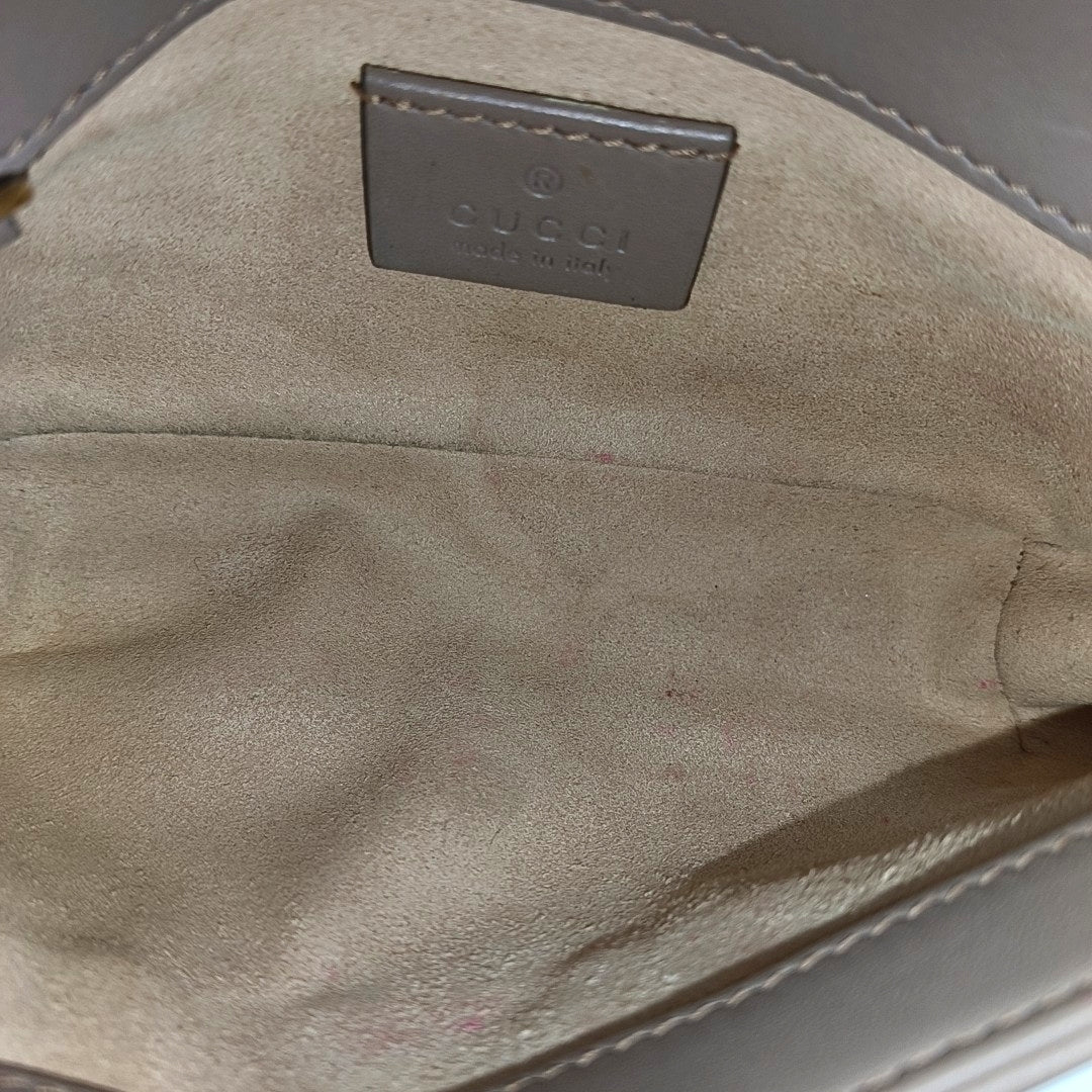 GG Marmont Mini Quilted Calfskin Beige