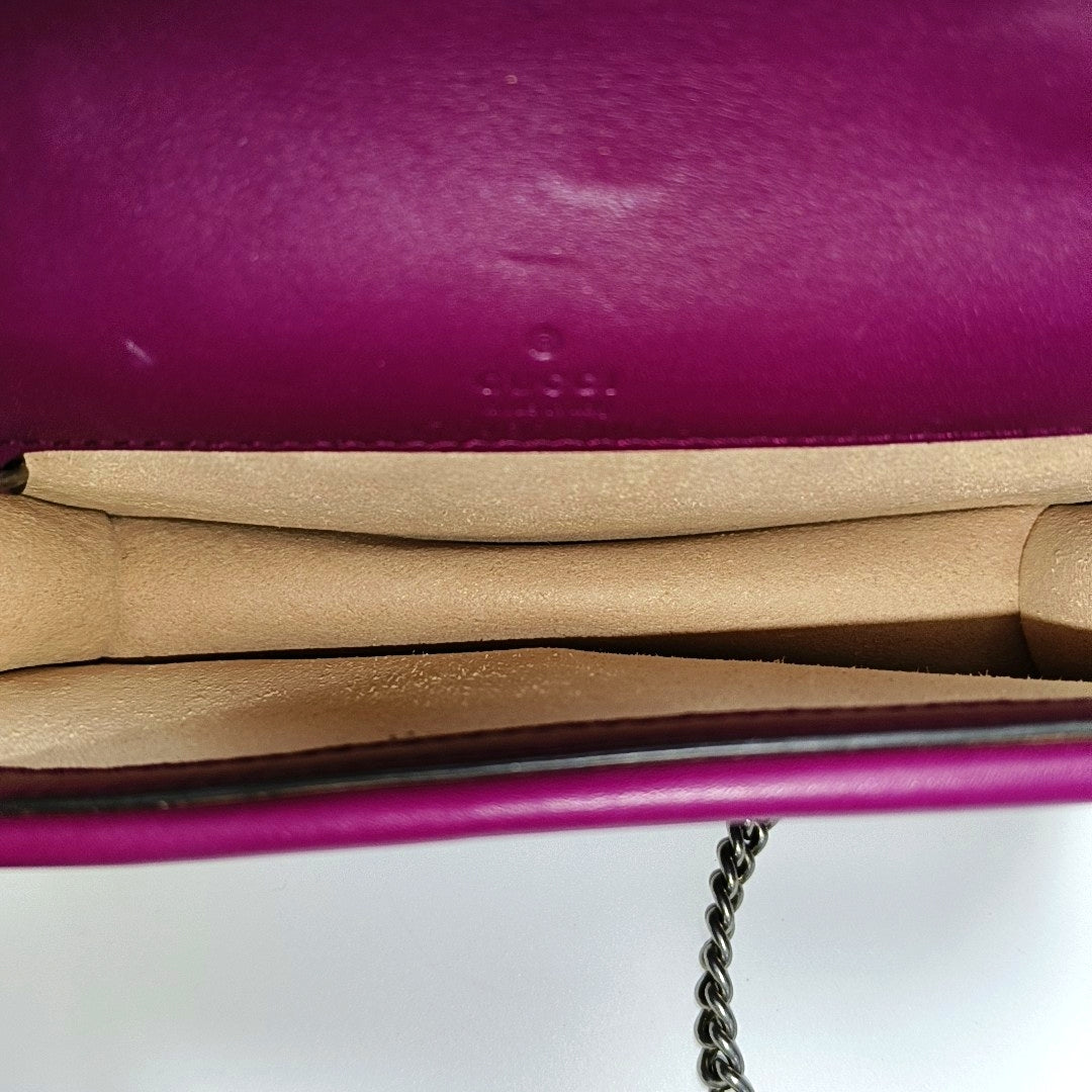 Authenticated pre-owned  Dionysus Super Mini Velvet Burgundy - Shoulder Bag at Looply
