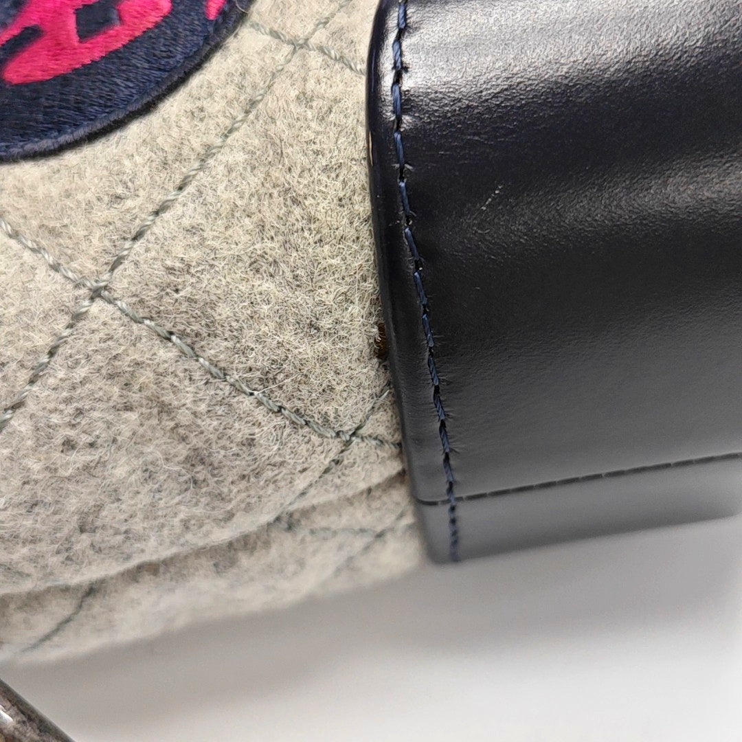 Authenticated pre-owned  Gabrielle Small Quilted Fabric Gray - Shoulder Bag at Looply