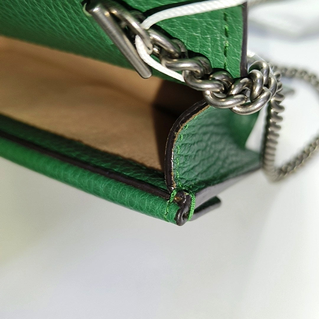 Authenticated pre-owned  Dionysus Super Mini Calfskin Green - Shoulder Bag at Looply