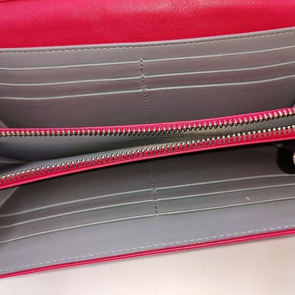 Miss Dior Cannage Lambskin Red Wallet