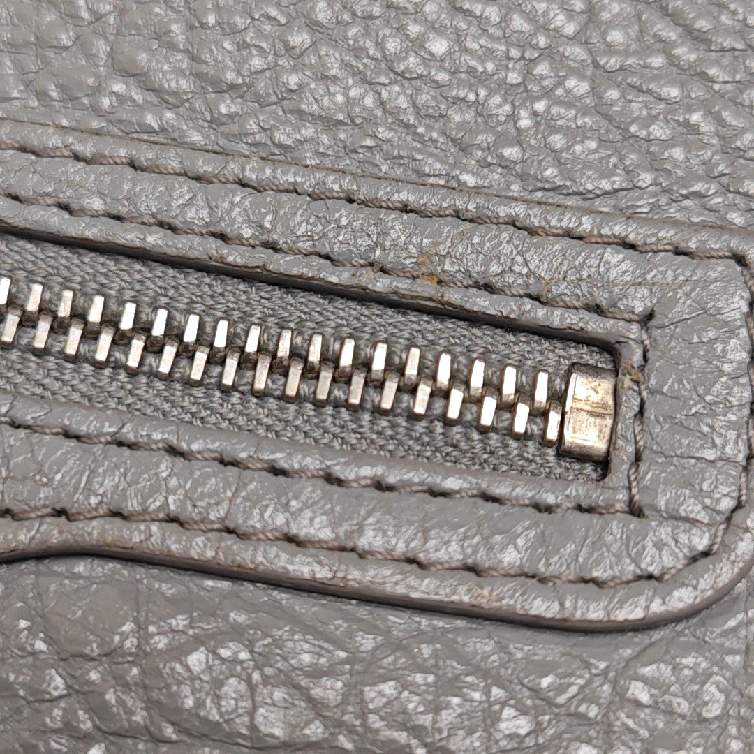 Authenticated pre-owned  Classic Metallic Edge City Lambskin Gray - Clutch at Looply