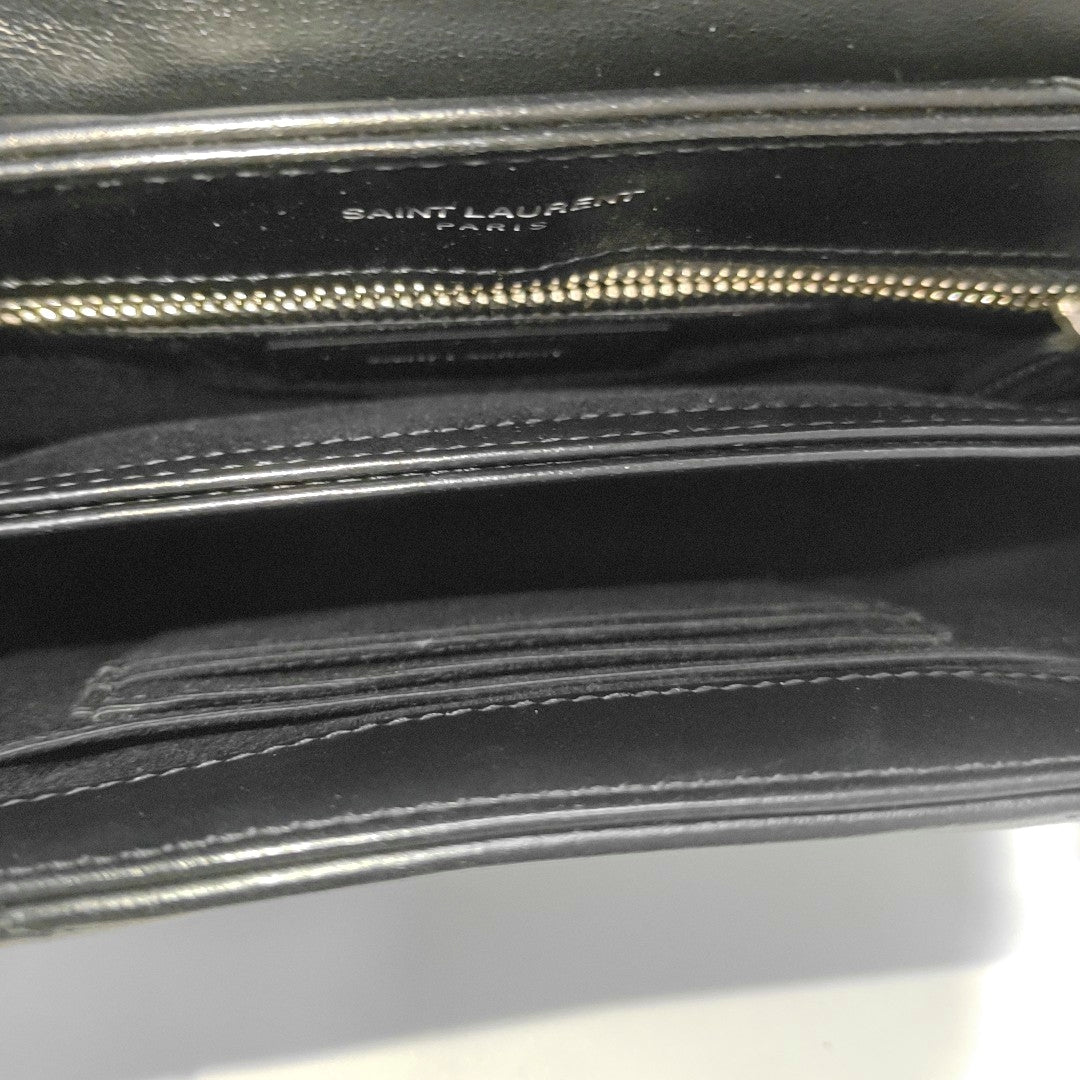 LOULOU Extra Small Chevron Calfskin Black