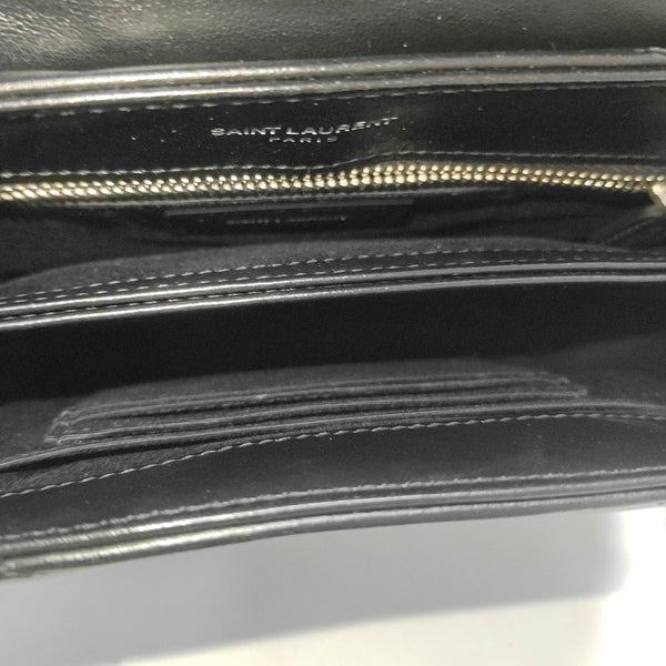 LOULOU Extra Small Chevron Calfskin Black
