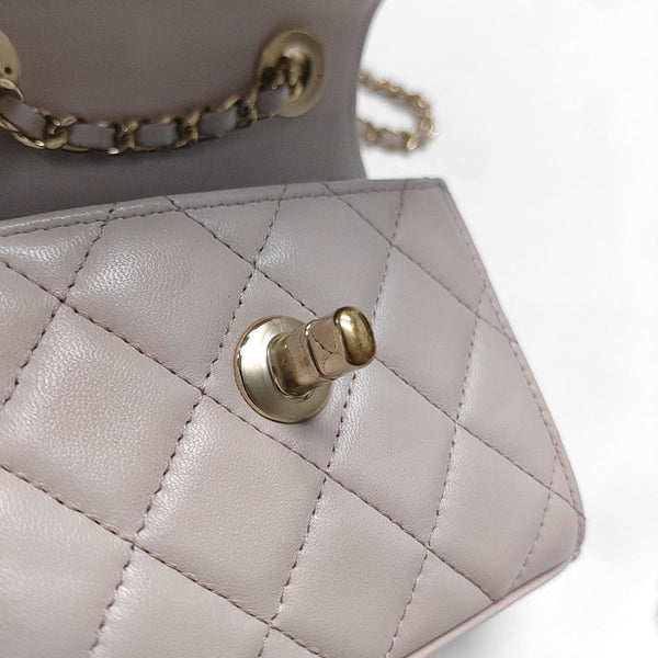 Authenticated pre-owned  Trendy CC Quilted Lambskin Purple - Shoulder Bag at Looply