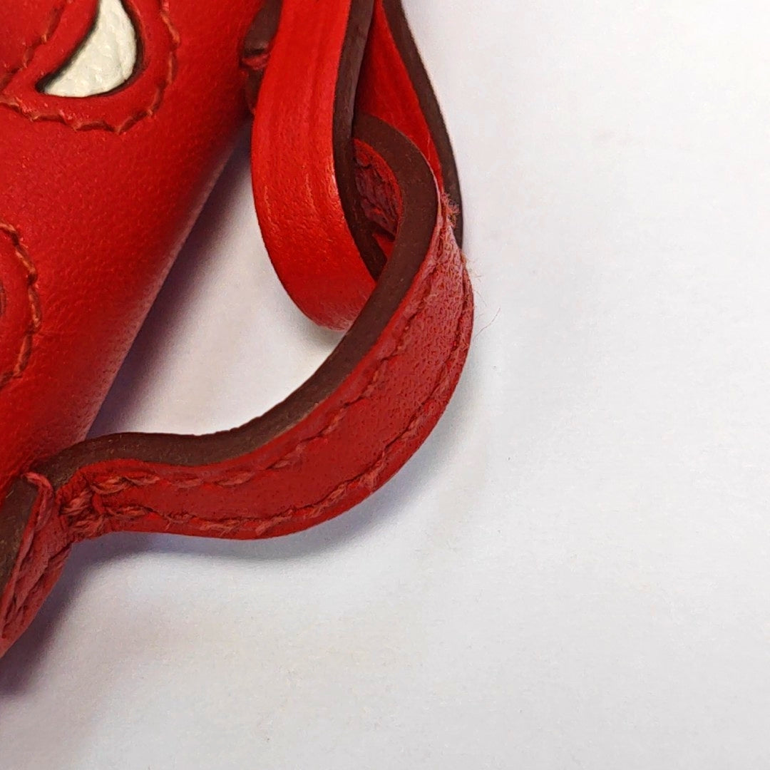 Authenticated pre-owned  Leather Red Bag Charm - Bag Charm at Looply