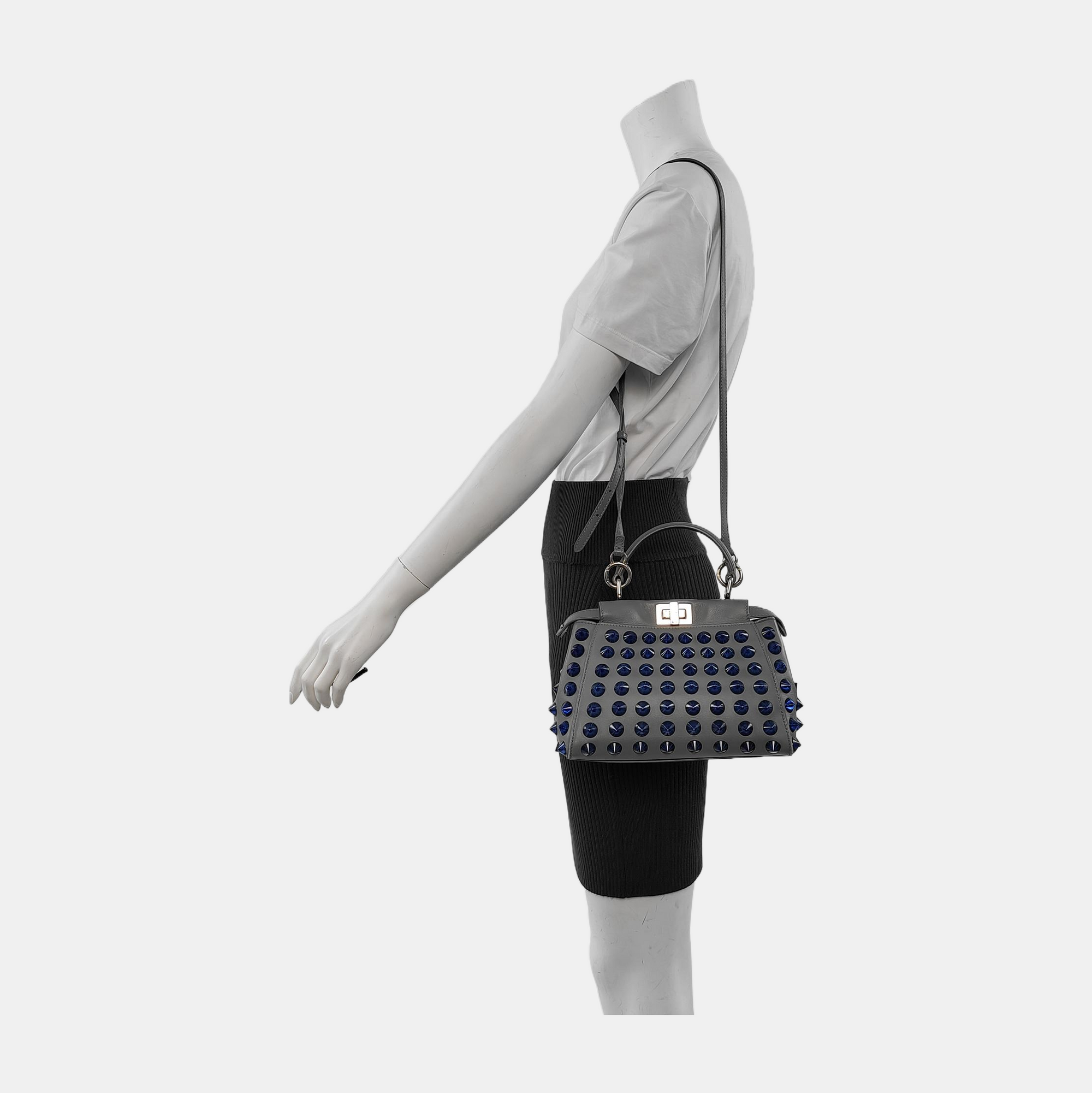 Authenticated pre-owned  Peekaboo Mini Calfskin Gray - Handbags at Looply