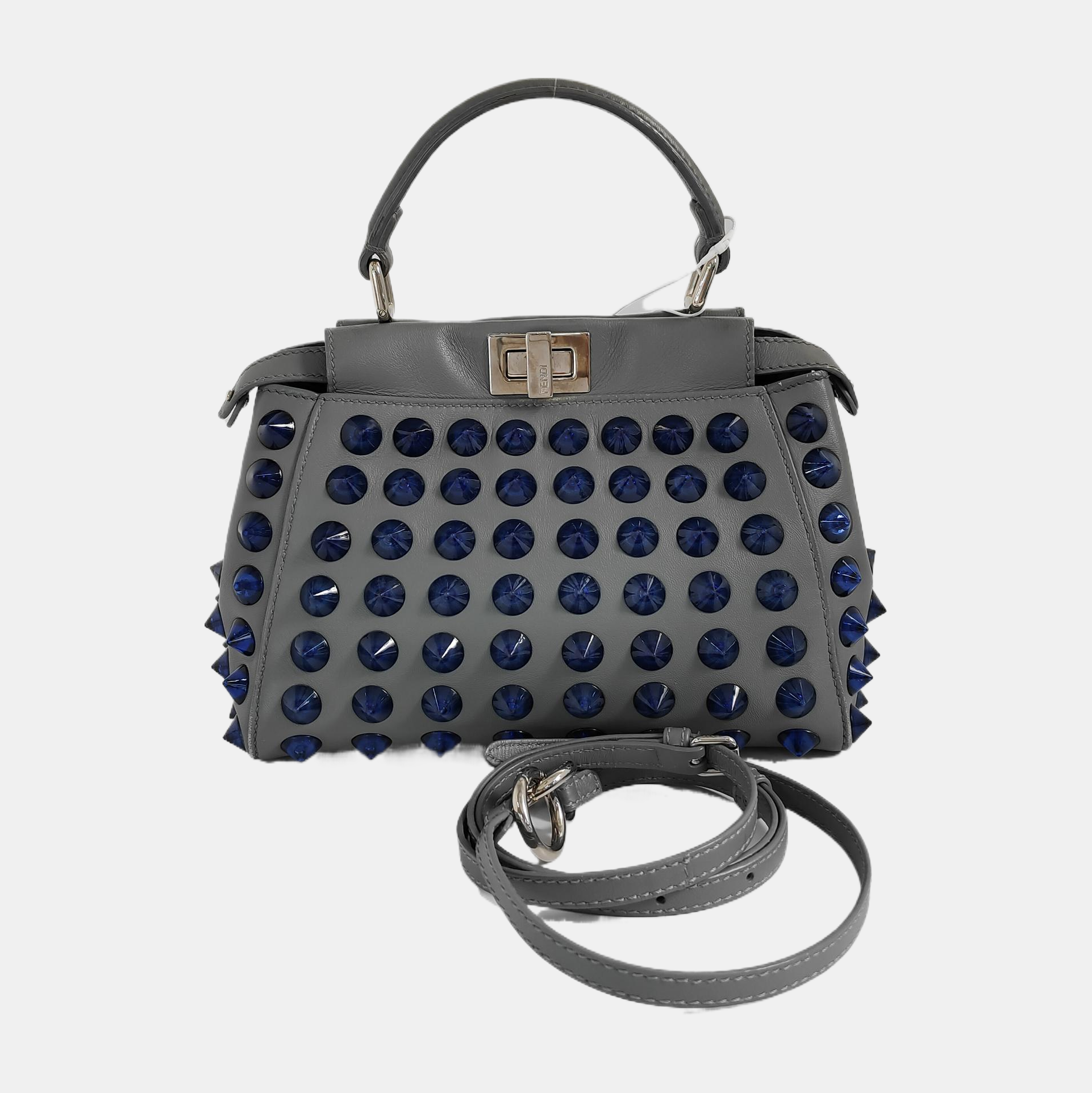 Authenticated pre-owned  Peekaboo Mini Calfskin Gray - Handbags at Looply