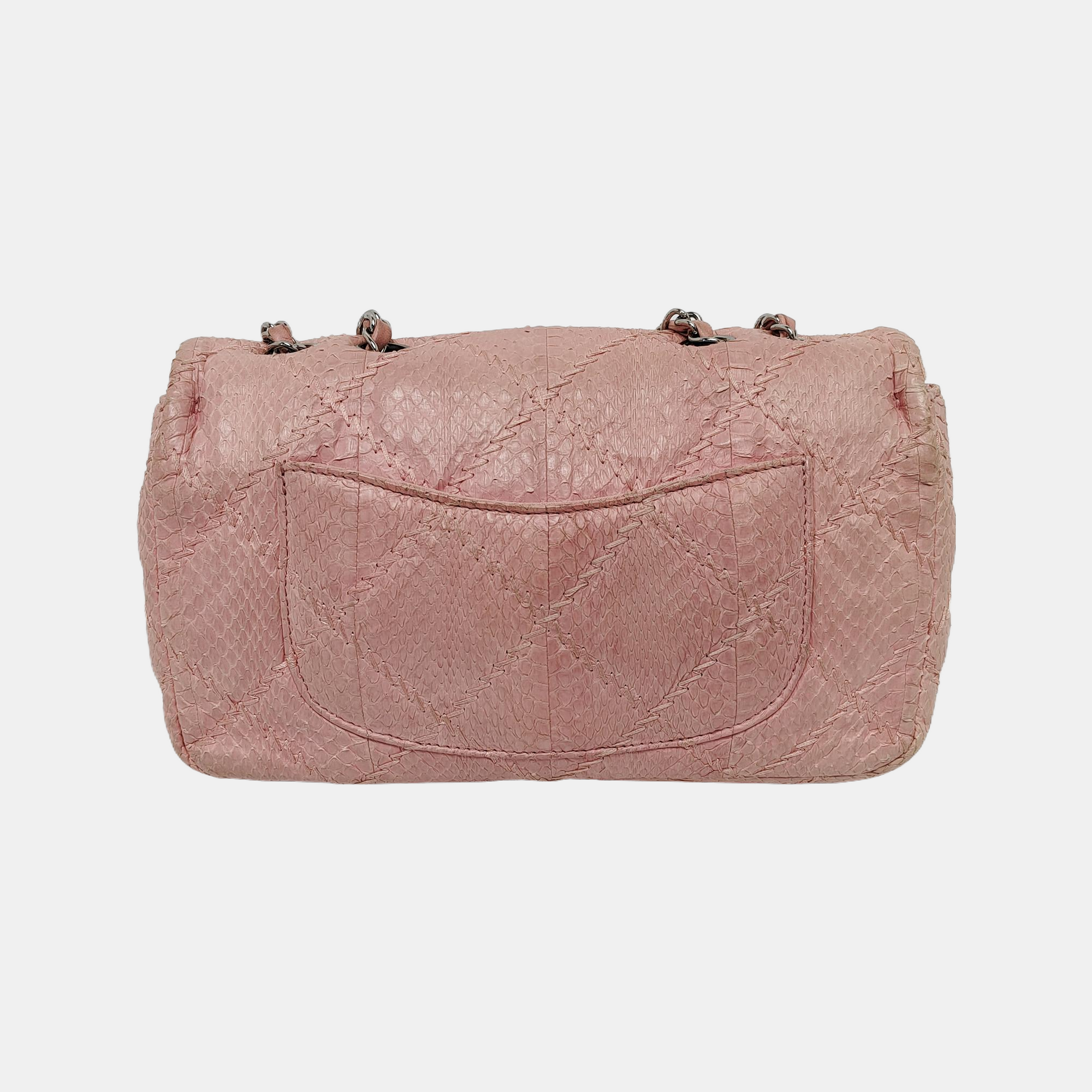Authenticated pre-owned  Classic Flap Quilted Python Pink - Handbags at Looply