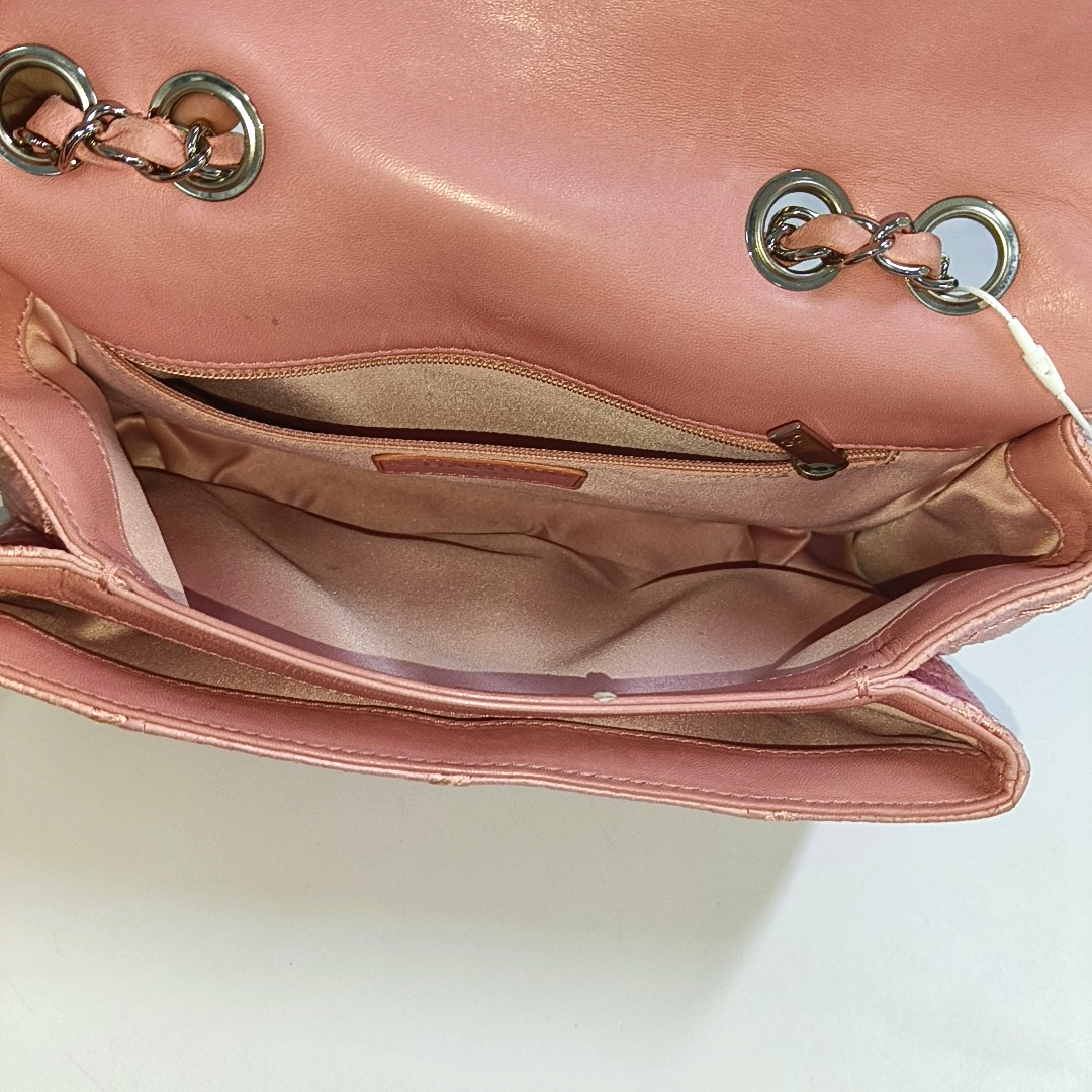 Authenticated pre-owned  Classic Flap Quilted Python Pink - Handbags at Looply