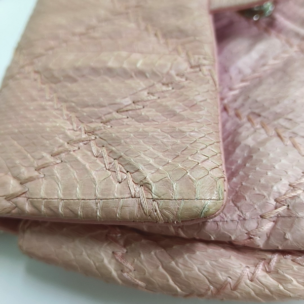 Authenticated pre-owned  Classic Flap Quilted Python Pink - Handbags at Looply