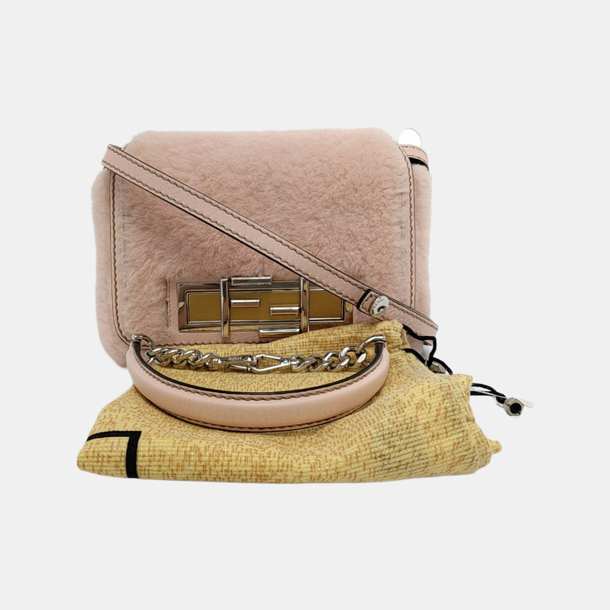 Authenticated pre-owned  Baguette Fabric Pink - Handbags at Looply