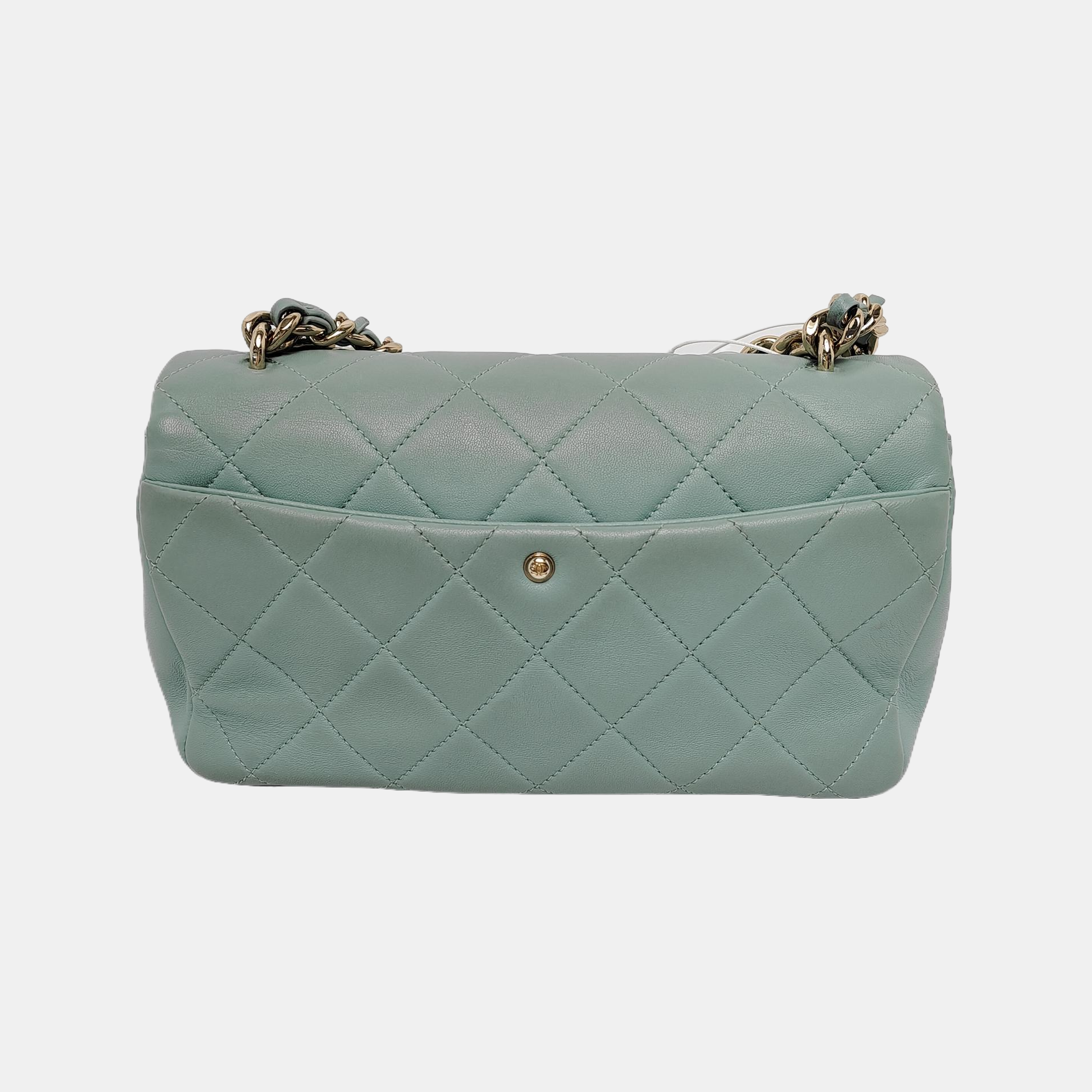 Authenticated pre-owned  Classic Flap Small Quilted Lambskin Green - Handbags at Looply