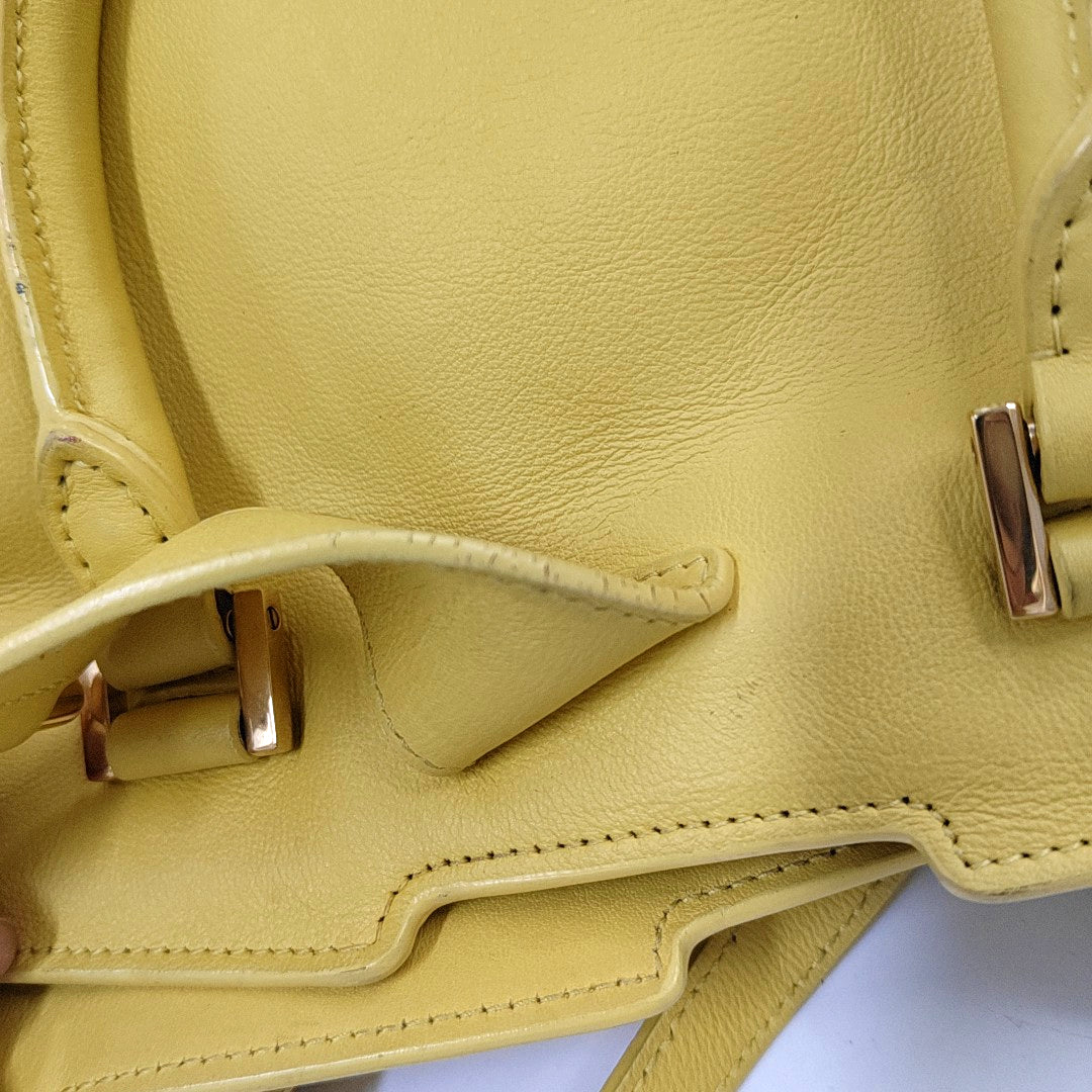 Authenticated pre-owned  Chyc Y Ligne Small Calfskin Yellow - Shoulder Bag at Looply