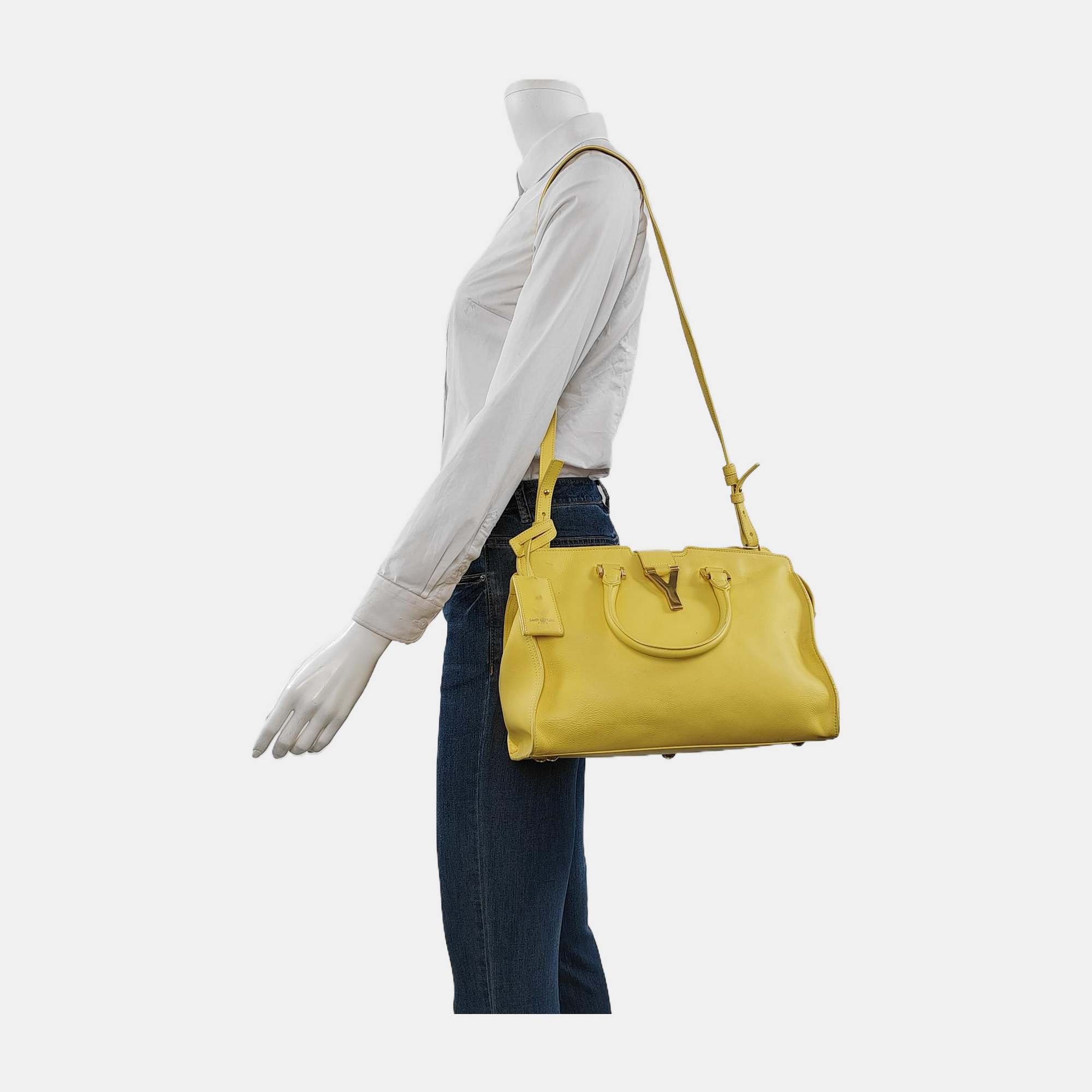 Authenticated pre-owned  Chyc Y Ligne Small Calfskin Yellow - Shoulder Bag at Looply