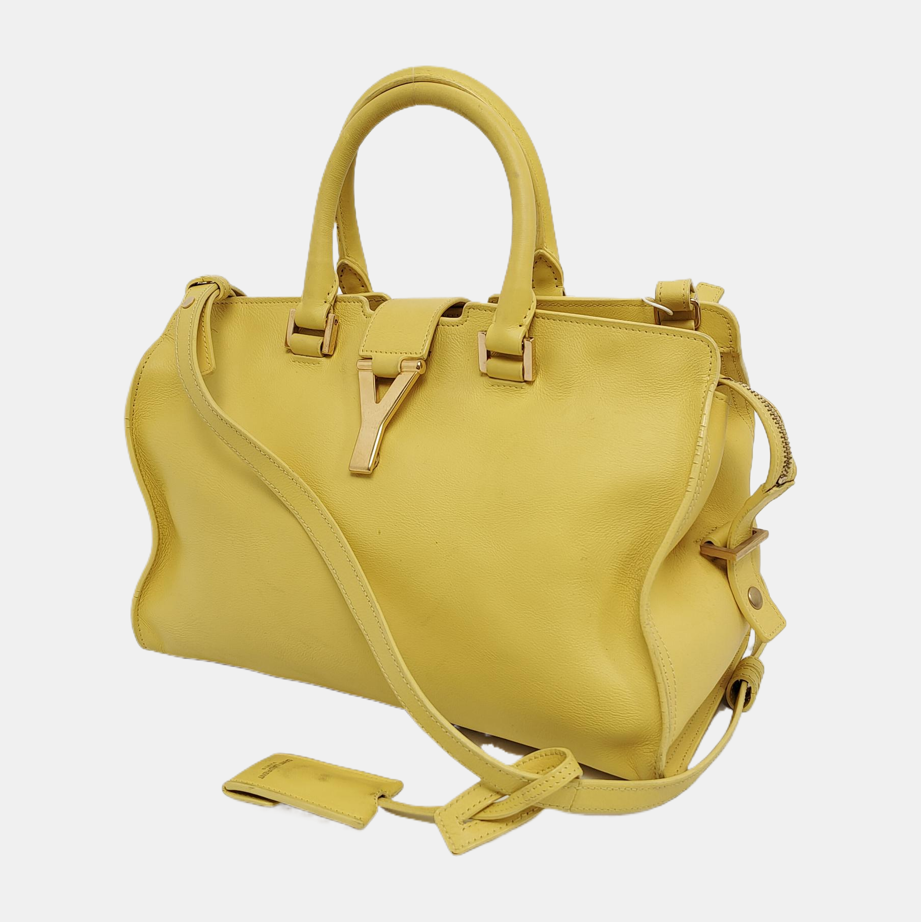 Authenticated pre-owned  Chyc Y Ligne Small Calfskin Yellow - Shoulder Bag at Looply