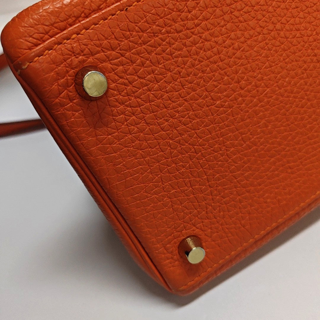 Authenticated pre-owned  Kelly 35 Togo Orange - Shoulder Bag at Looply