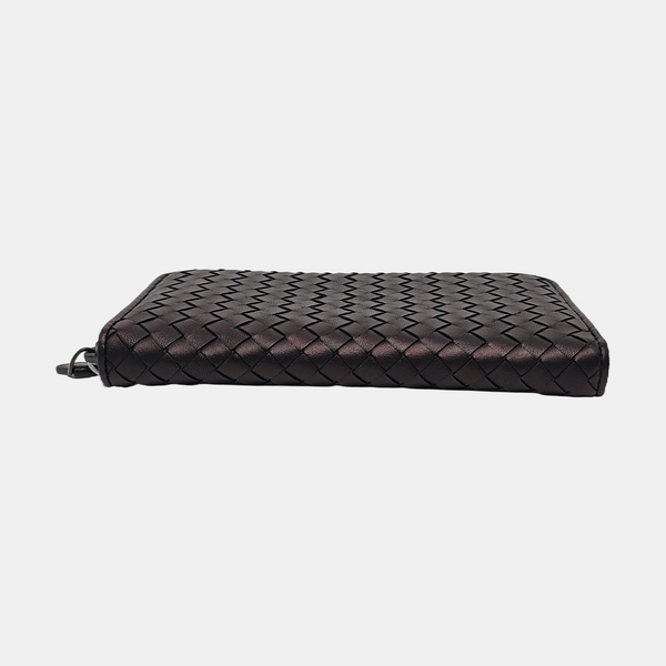 Authenticated pre-owned  Intrecciato Calfskin Purple Wallet - Wallet at Looply