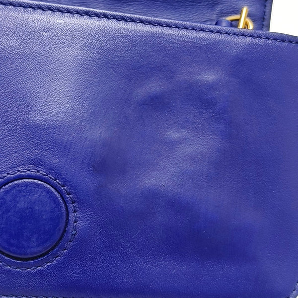 Authenticated pre-owned  GG Marmont Velvet Blue - Shoulder Bag at Looply