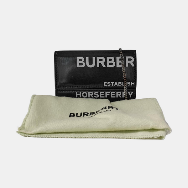 Authenticated pre-owned  Horseferry Coated Canvas Black - Shoulder Bag at Looply