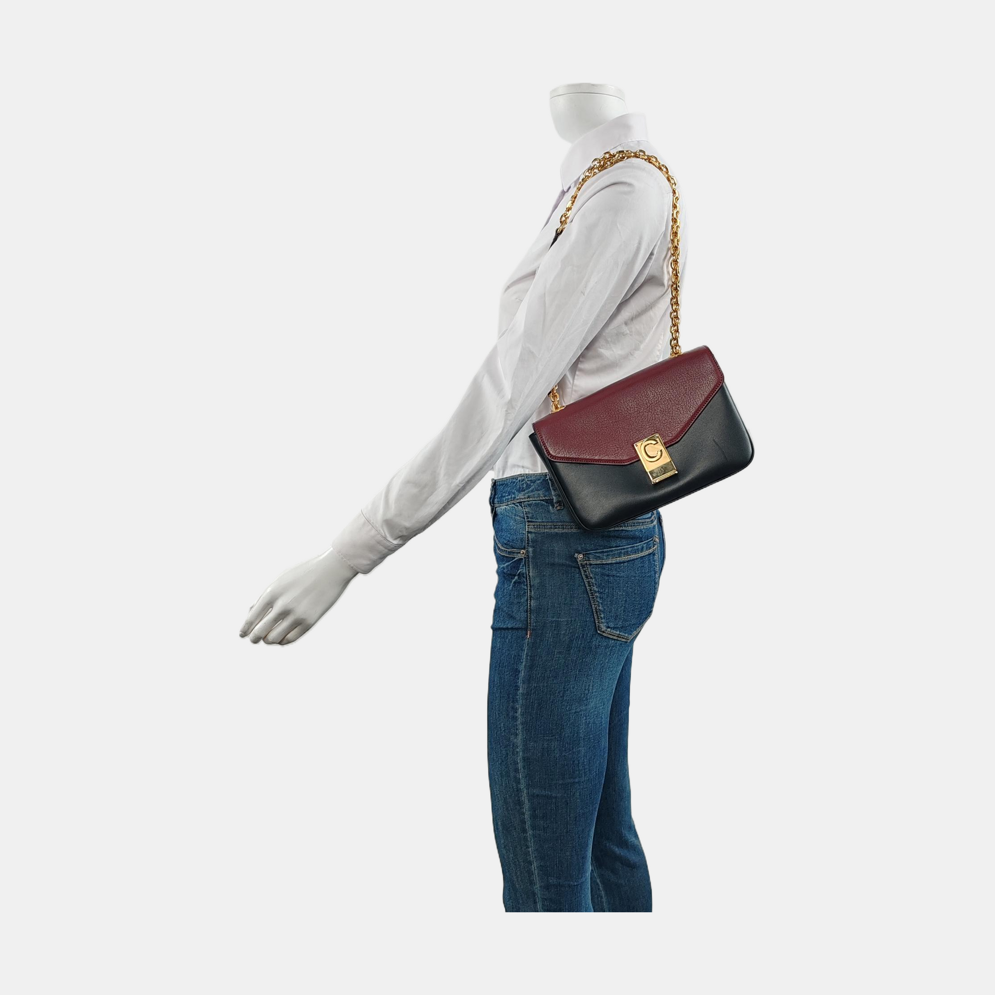 Authenticated pre-owned  C Medium Calfskin Black - Shoulder Bag at Looply