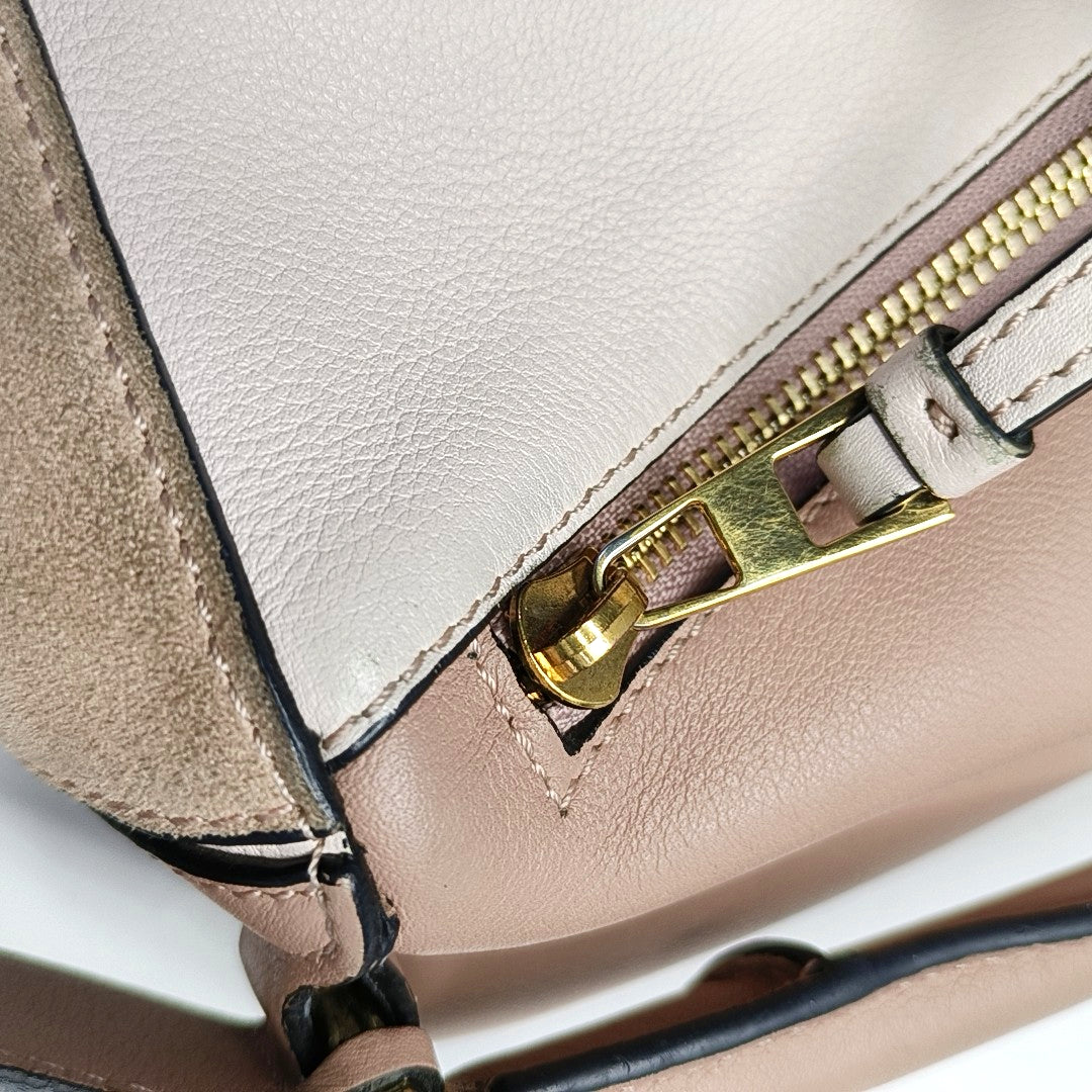Authenticated pre-owned  Puzzle Small Calfskin Beige - Shoulder Bag at Looply