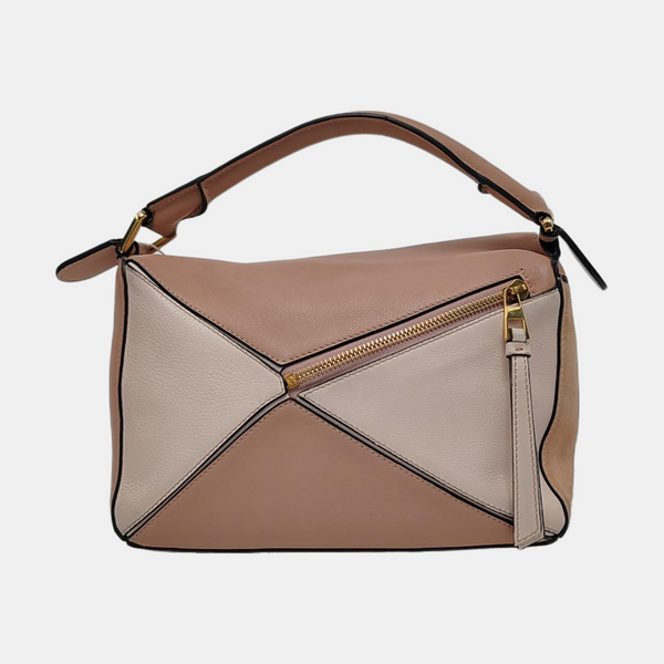 Authenticated pre-owned  Puzzle Small Calfskin Beige - Shoulder Bag at Looply