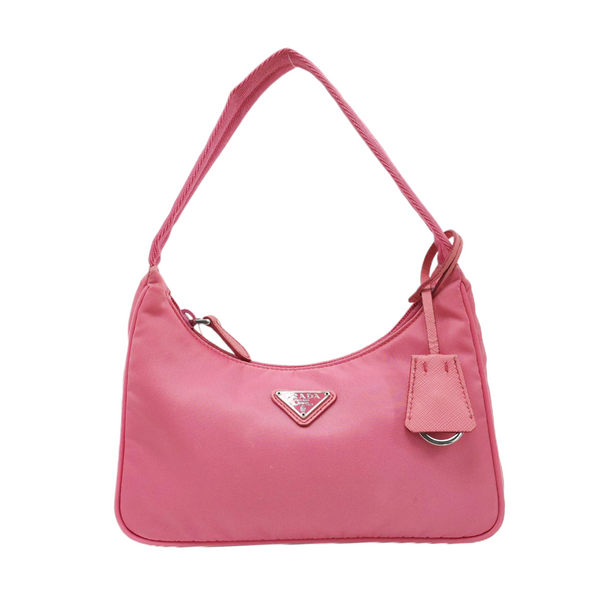 Authenticated pre-owned  Re-Edition2000 Mini Nylon Pink - Top Handle Bag at Looply