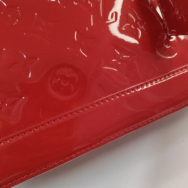 Authenticated pre-owned  Alma PM Monogram Patent Leather Red - Top Handle Bag at Looply